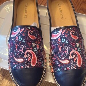 Talbots Multicolor Paisley Espadrille Flats